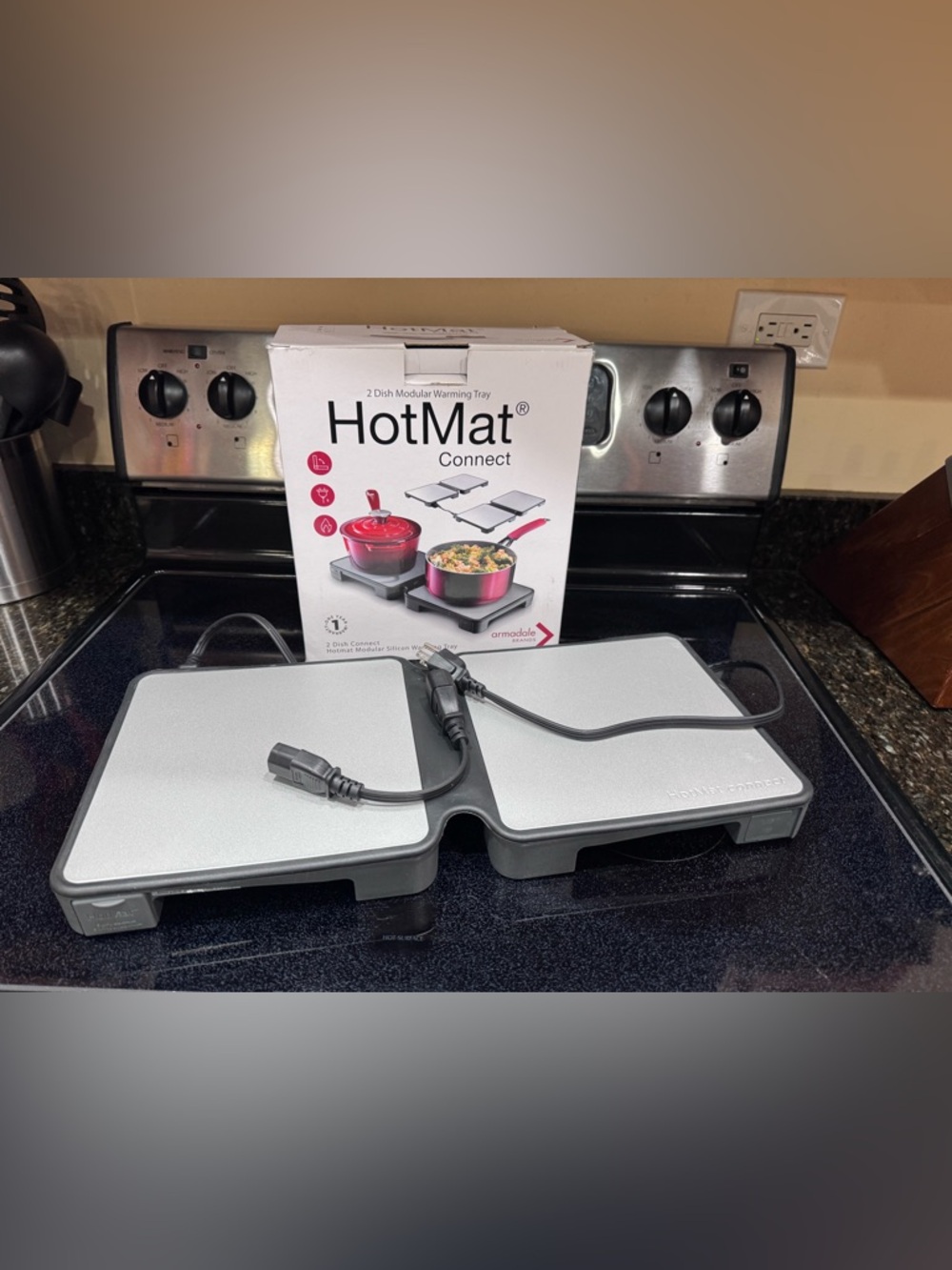 EUC Hotmat Connect Modular 2 Dish Model Foldable Hot Warming Tray by Armadale